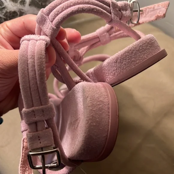 Clark pink Suede leather sandals - Picture 4 of 7